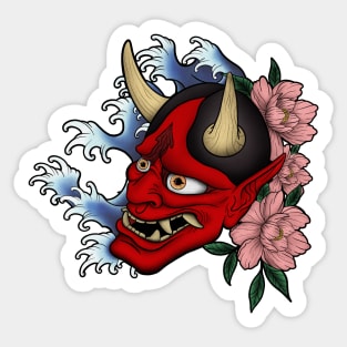 Japanese Hannya mask Sticker